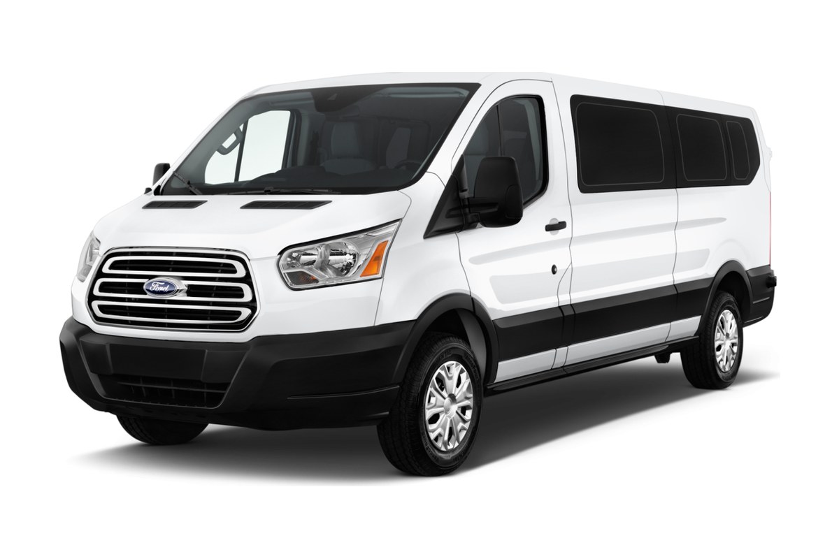 White 14 passenger van for group shuttles in Puerto Rico